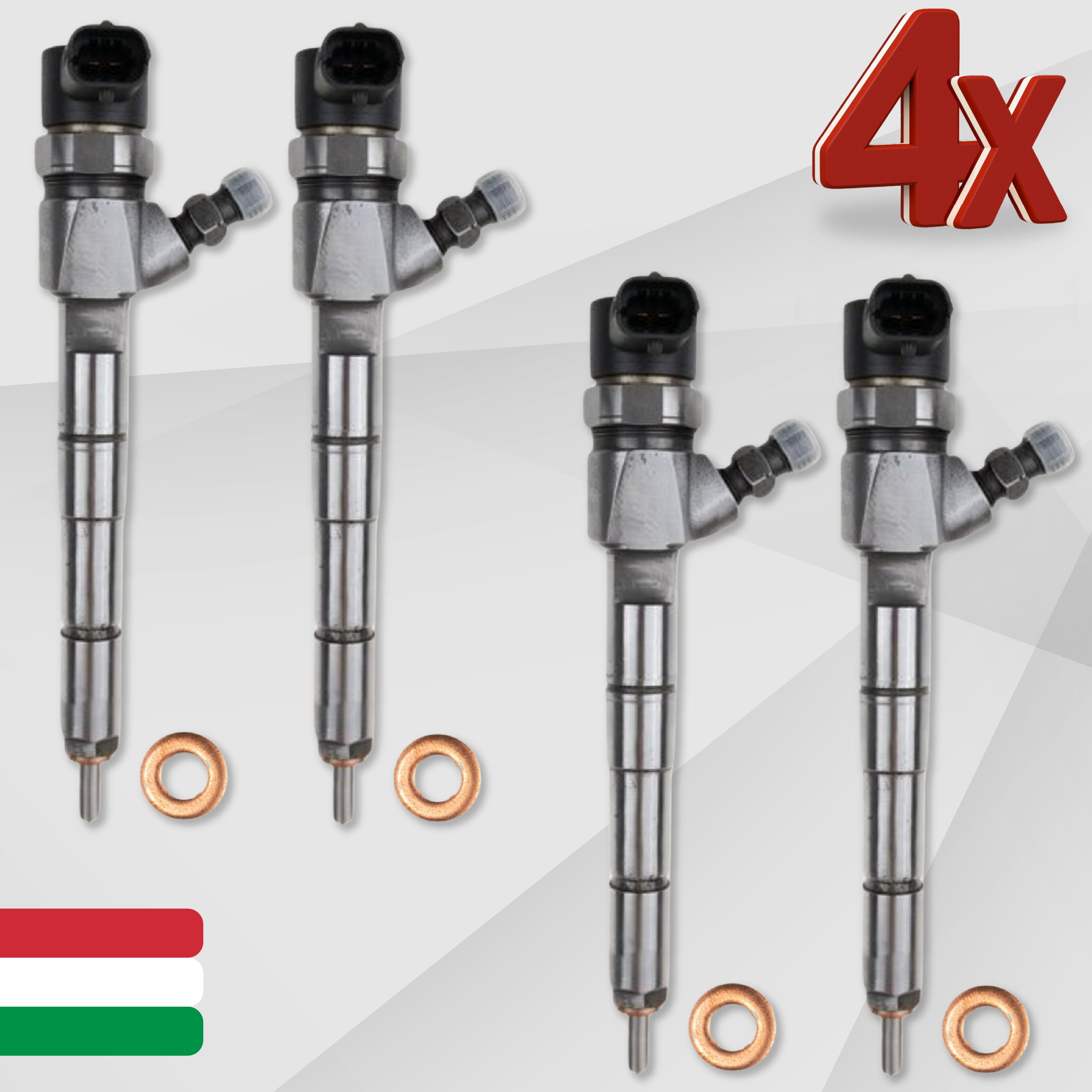 Iniettori 0445110419 per Fiat, Alfa Romeo, Jeep, Opel 2.0 D – Bosch 0986435213